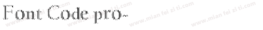 Font Code pro字体转换